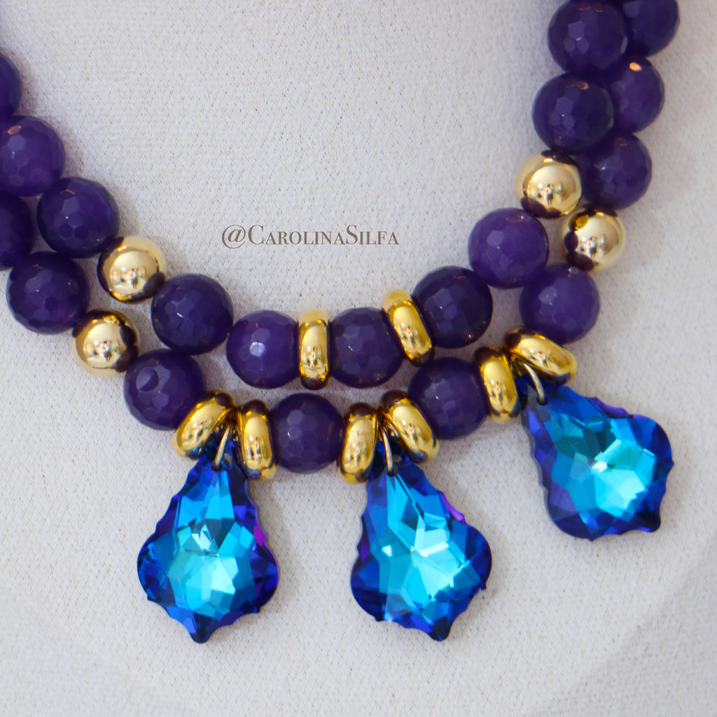 COLLAR HILERA AGATA