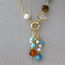 Cargar imagen en el visor de la galería, COLLAR LARIMAR Y AMBAR