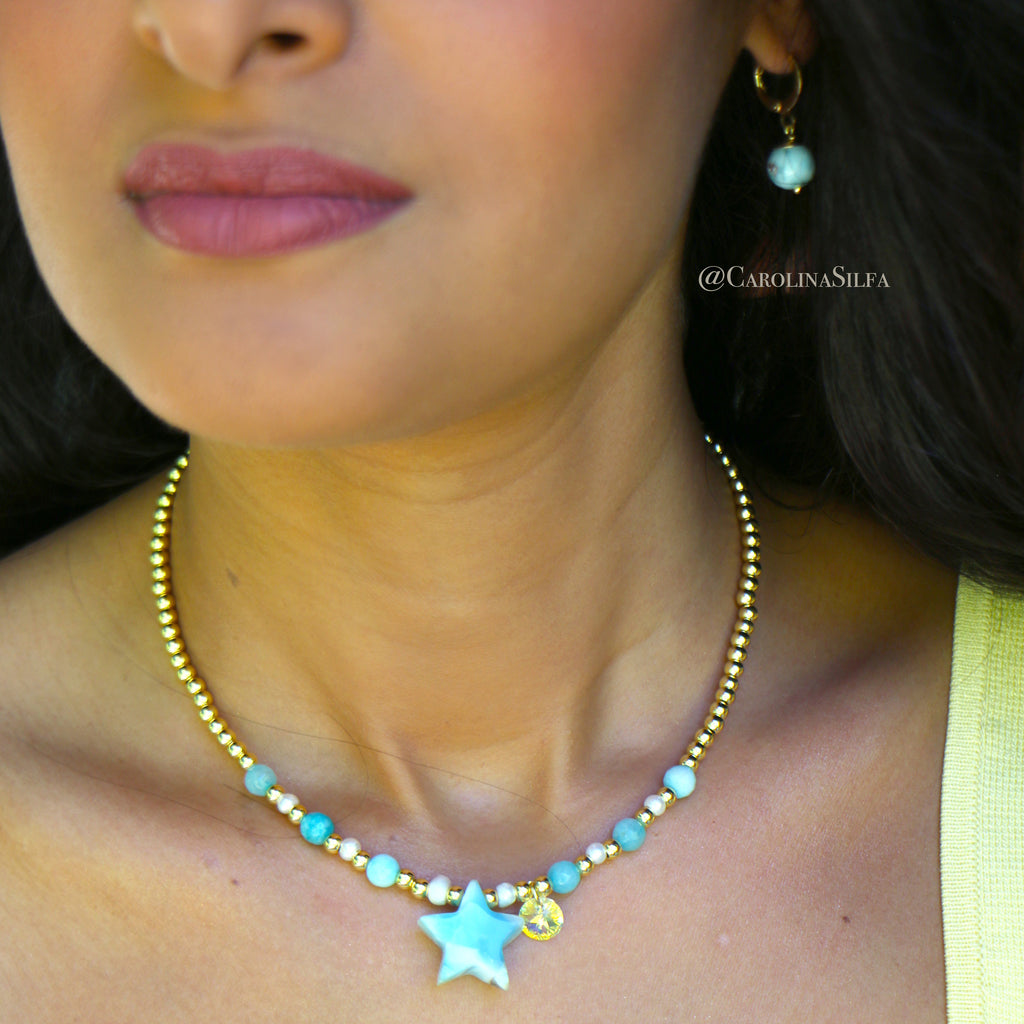COLLAR ESTRELLA LARIMAR