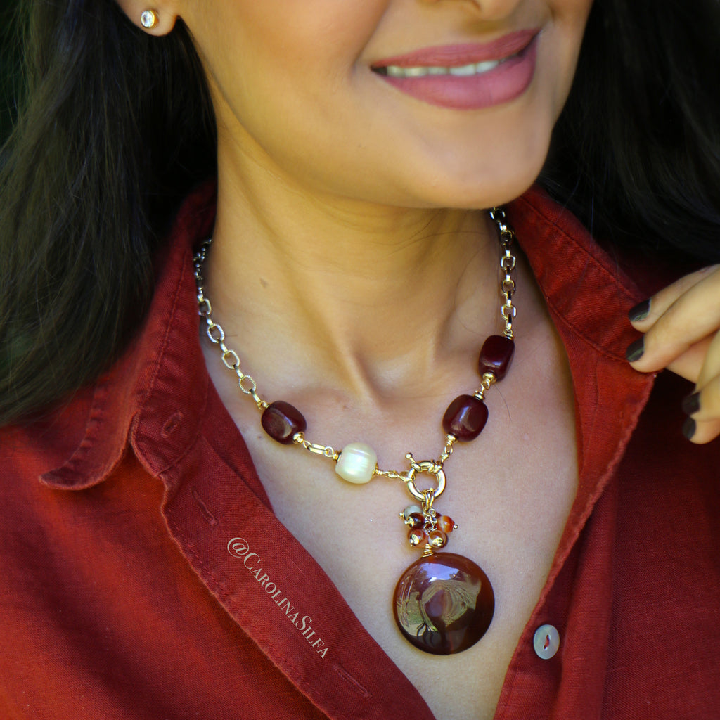 COLLAR AMARANTO