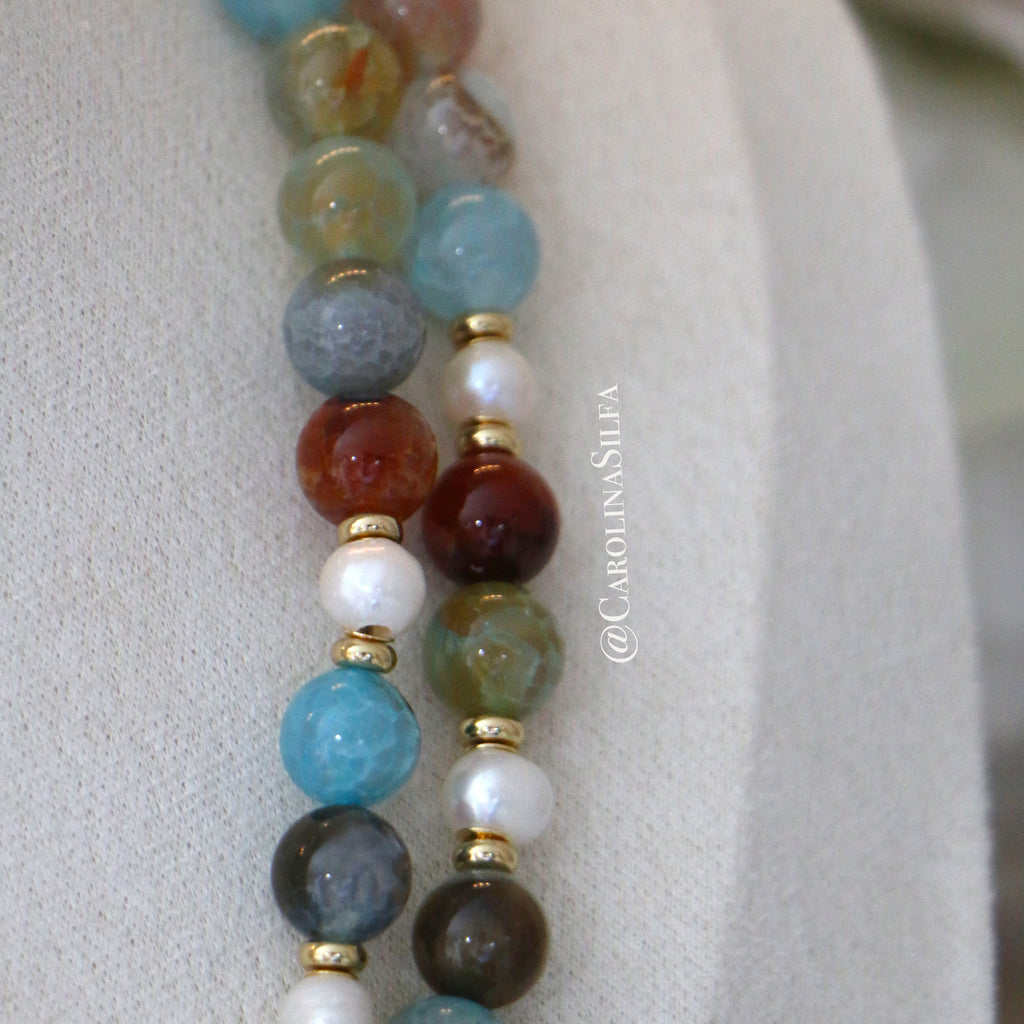 COLLAR HILERA AGATA