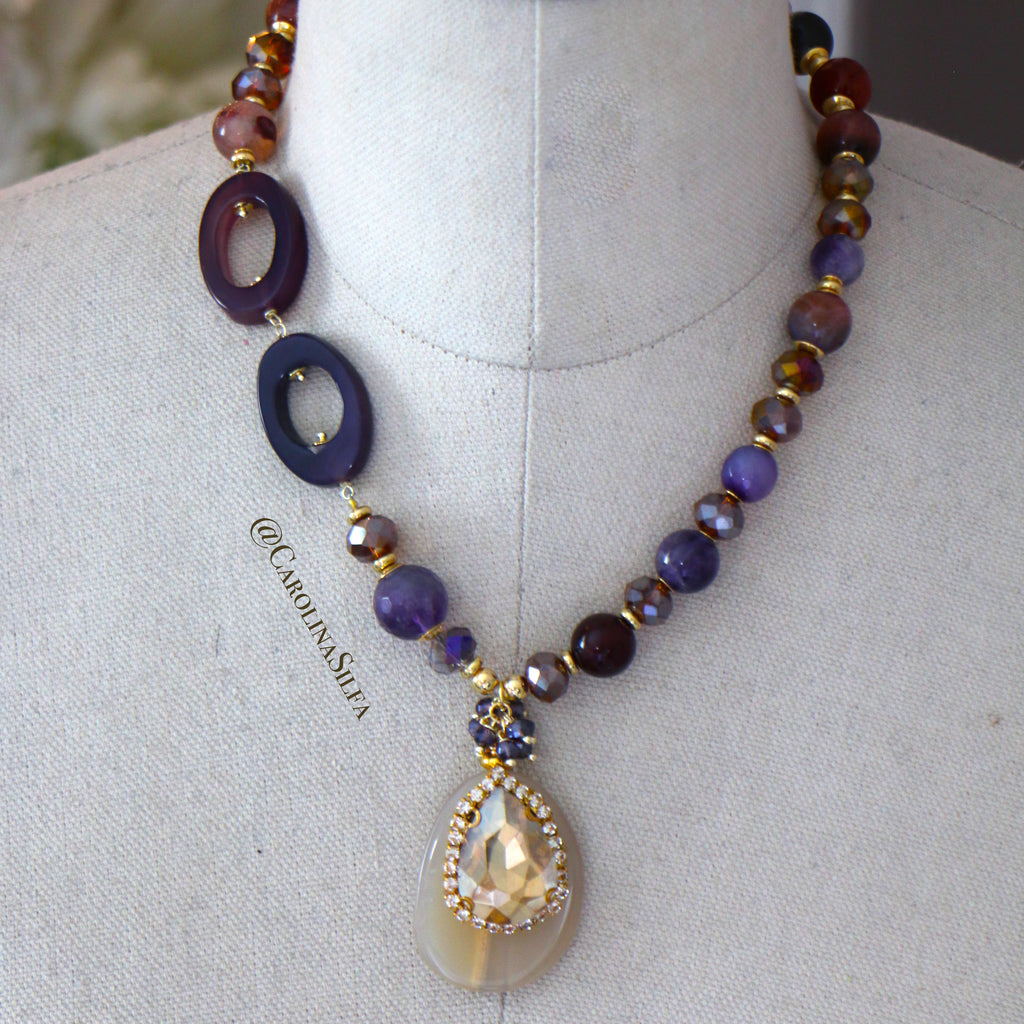 COLLAR AMARANTO