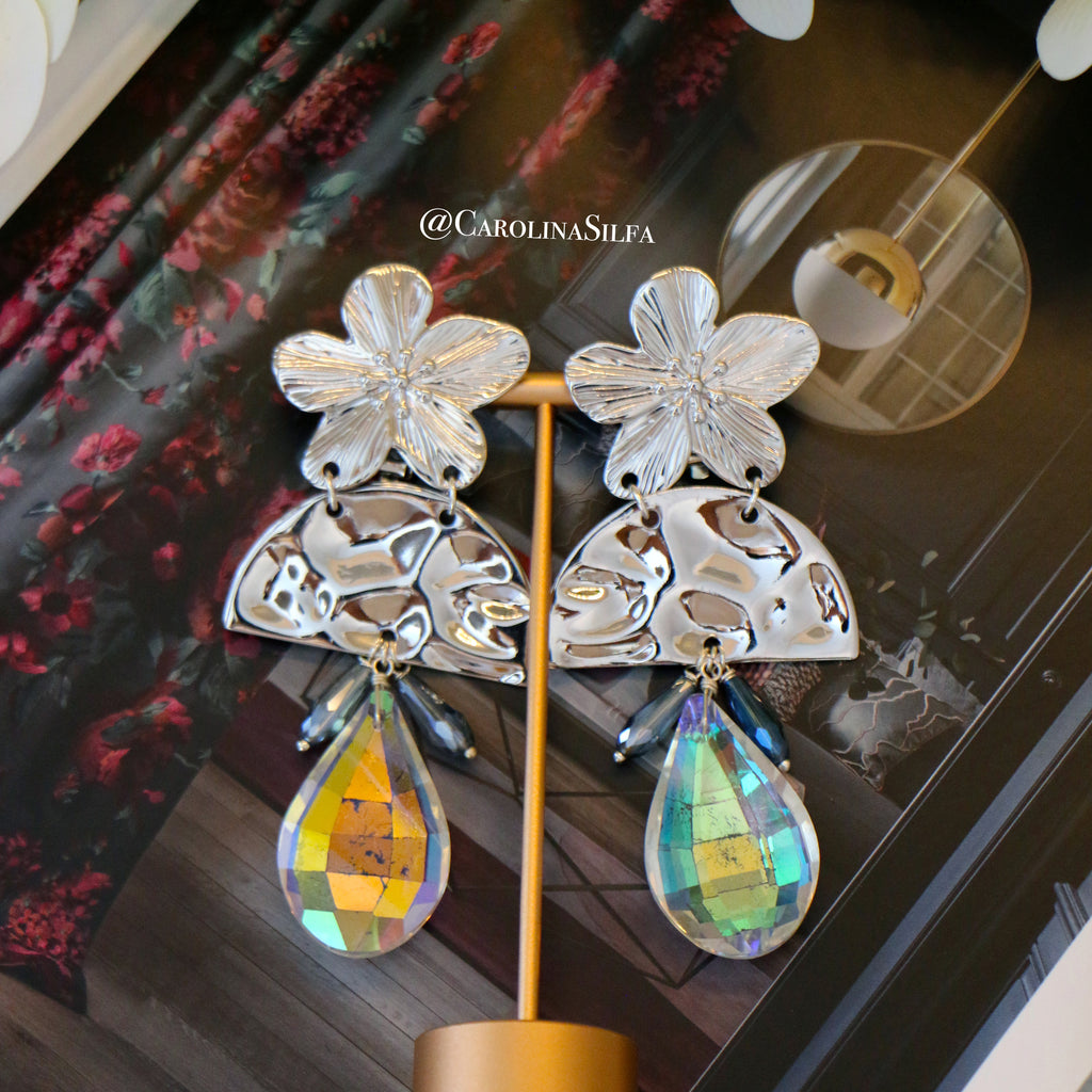 ARETES LUNA PLATA