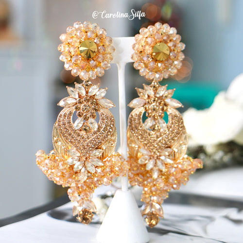 ARETES EN CRISTALES MODELO LIRIO