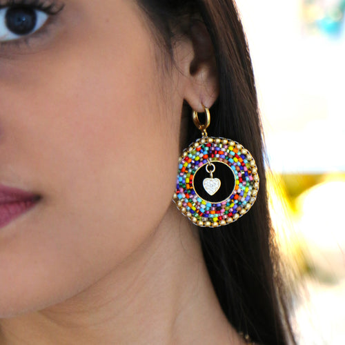 ARETES TEJIDOS REDONDOS