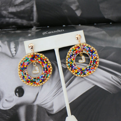 ARETES TEJIDOS REDONDOS