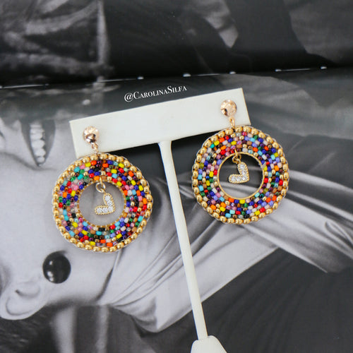 ARETES TEJIDOS REDONDOS