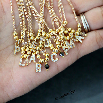 CADENA LETRA ZIRCONIA