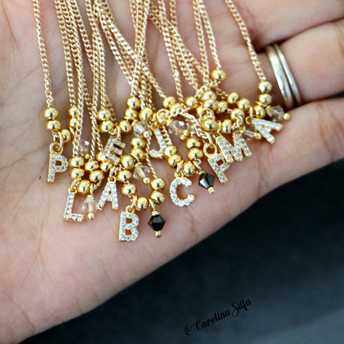 CADENA LETRA ZIRCONIA