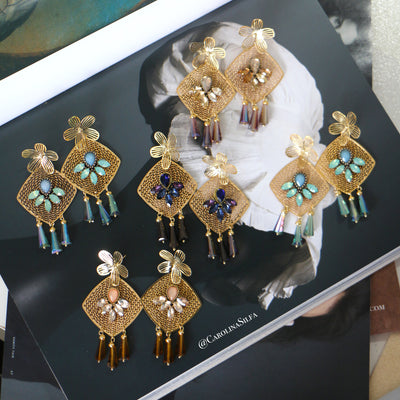 ARETES LAMINADOS FLOR