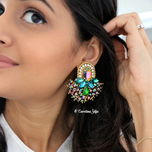 ARETES EN CRISTALES MEDIANOS - REDONDOS
