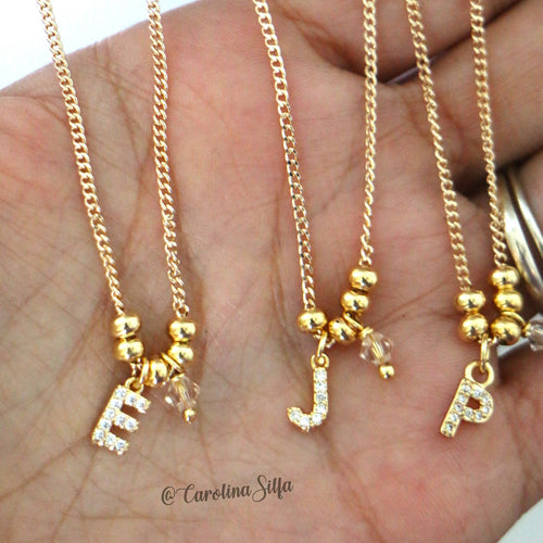 CADENA LETRA ZIRCONIA